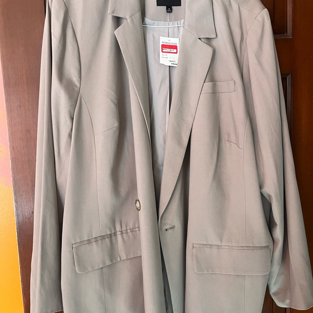 Madewell Oversized Blazer in Light Beige-24w, NWT - Picture 4 of 6
